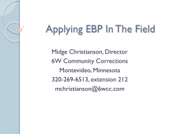 Applying EBP In The Field