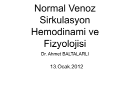 10-) Normal Venoz Sirkulasyon Hemodinami ve Fizyolojisi -