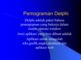 Pemograman Delphi.