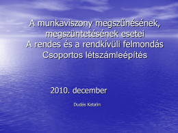 Munkaviszony megszuntetese 2010 DK