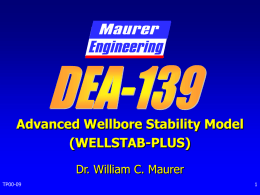 Wellbore Stability Design (continued)