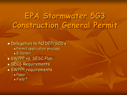 EPA Stormwater 5G3 Construction General Permit