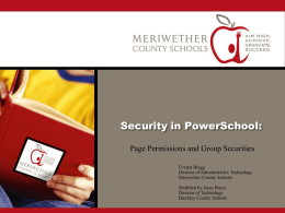 GSIS PS Security PPT - Bleckley County Schools