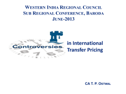 in International Transfer Pricing