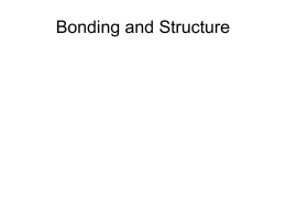 Bonding and Structure in PowerPoint ppt format