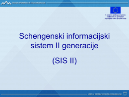 Schengenski informacijski sistem II generacije (SIS II)