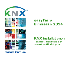KNX installationen – enklare, flexiblare och dessutom till rätt pris