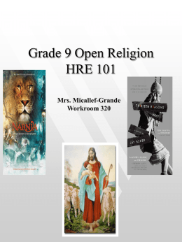 Grade 9 Religion & Family Life HRE 101