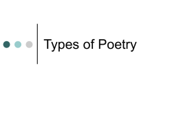 Types of Poetry Powerpoint
