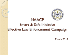 NAACP Effective Law Enforcement Campaign