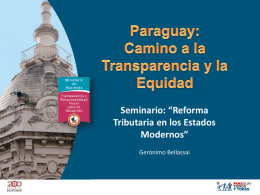 Paraguay, camino a latransparencia y equidad --