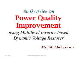 Power Quality Improvement using Multilevel Inverter based Dynamic