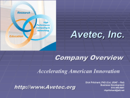 Avetec Company Overview