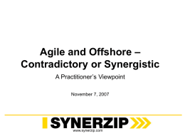 &ndash; Agile and Offshore Software Development