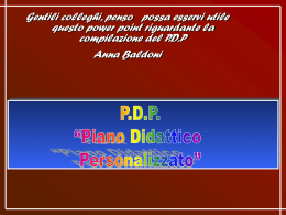 Piano Didattico Personalizzato - Istituto Marconi Civitavecchia