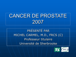 CANCER DE PROSTATE 2007