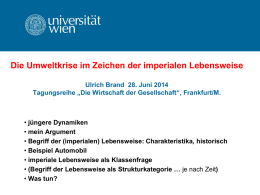 Prof. Dr. Ulrich Brand (Universität Wien)