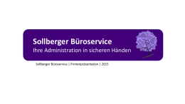 Firmenpräsentation - Büroservice Winterthur