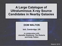 A Large Catalogue of Ultraluminous X