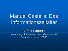Manuel Castells: Die Netzwerkgesellschaft