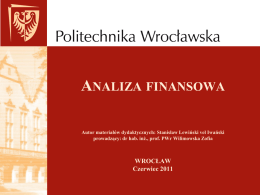 Analiza Finansowa - materiały dydaktyczne finalne