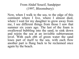 From Ahdaf Soueif, Sandpiper (1997, Bloomsbury):