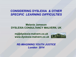 Considering dyslexia