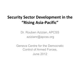 Dr Azizian SSD ASIA DCAF2012