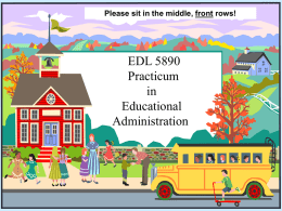 Practicum in Educational Administration (PowerPoint)