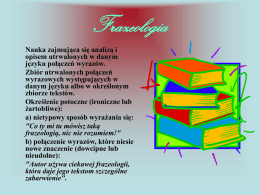 Frazeologia