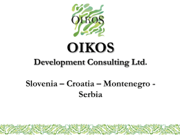 OIKOS Development Consulting Ltd. Slovenia