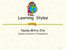 Learning Styles