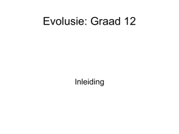 Evolusie (Inleiding) - Life Sciences 4 All