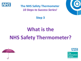 The NHS Safety Thermometer 10 Steps to