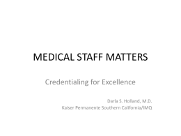 Medical Staff Matters - CAMSS - California Association Medical