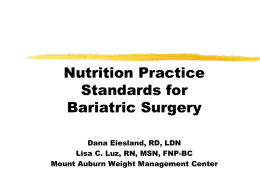 Nutrition Implications of Bariatric Surgery