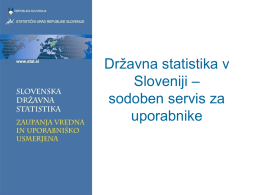 Državna statistika v Sloveniji – pomen in potrebe