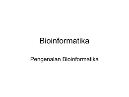 Bioinformatika - Lecturer EEPIS