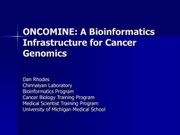 Oncomine 2.0 - University of Michigan