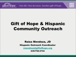 Raiza Mendoza - Gift of Hope