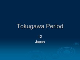 12: Japan Tokugawa Period