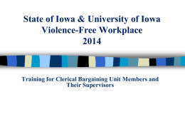 State of Iowa Violence-Free Workplace