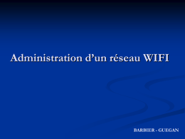Administration d`un réseau WIFI
