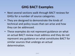 GHG BACT Examples