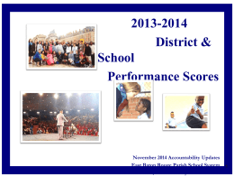 School Performance Score Board Presentations