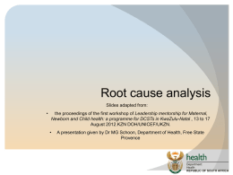 Root course analysis