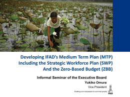 Medium Term Plan, strategic workforce plan and zero-based