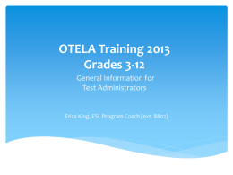 OTELA Training 2011