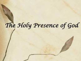 The Holy Presence of God by Bill Mann