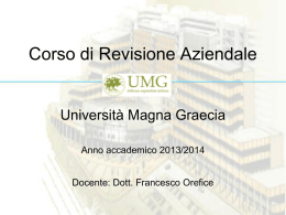 Lezione 1 - Universita` degli Studi "Magna Graecia"